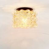 Mid-Century Amber Bubble Glass Ceiling Light by Helena Tynell for Limburg, Germany, 1960s