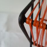 Porte vinyle métal et scoubidou années 60/70