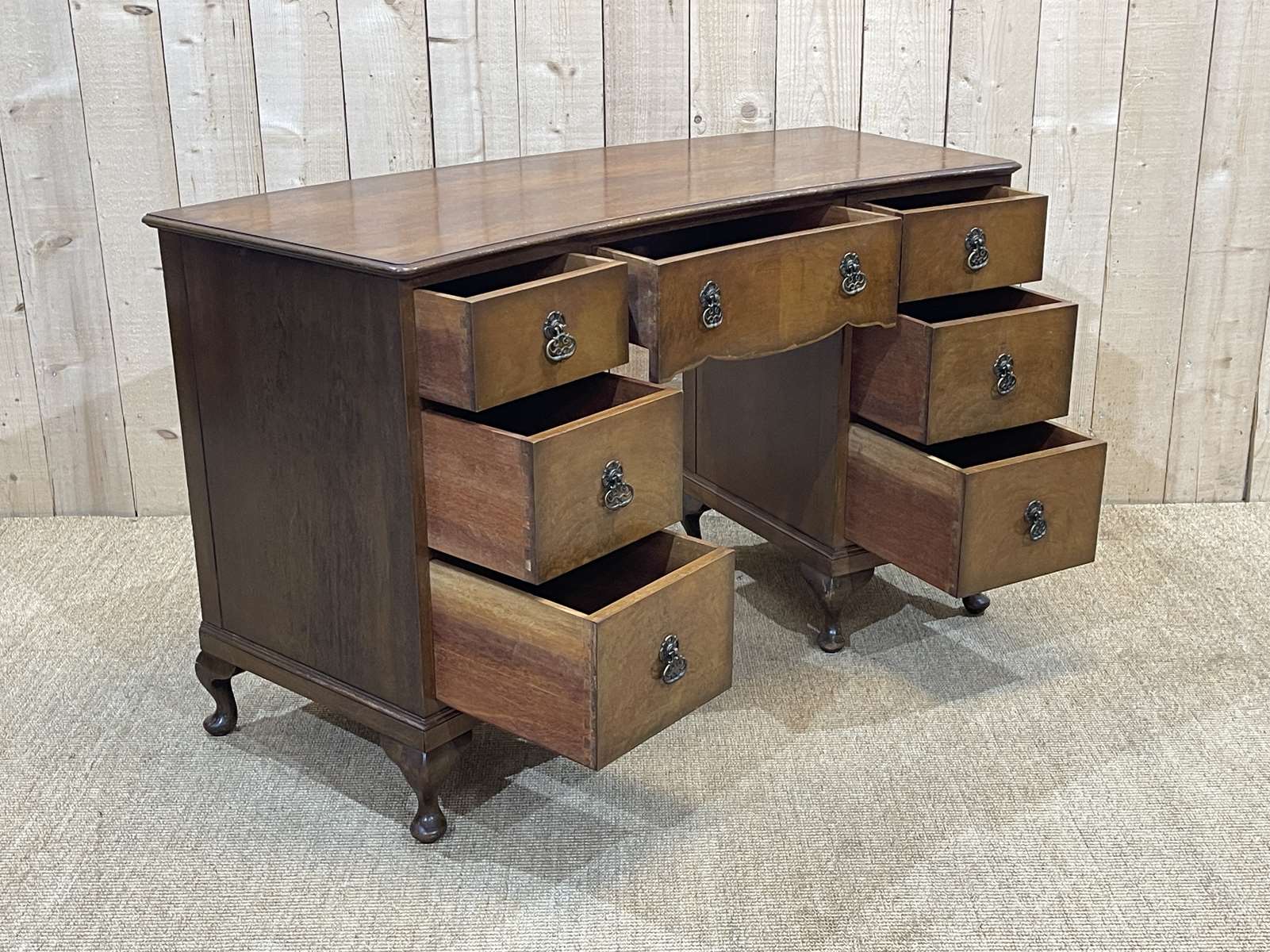 English walnut desk from the 1950s