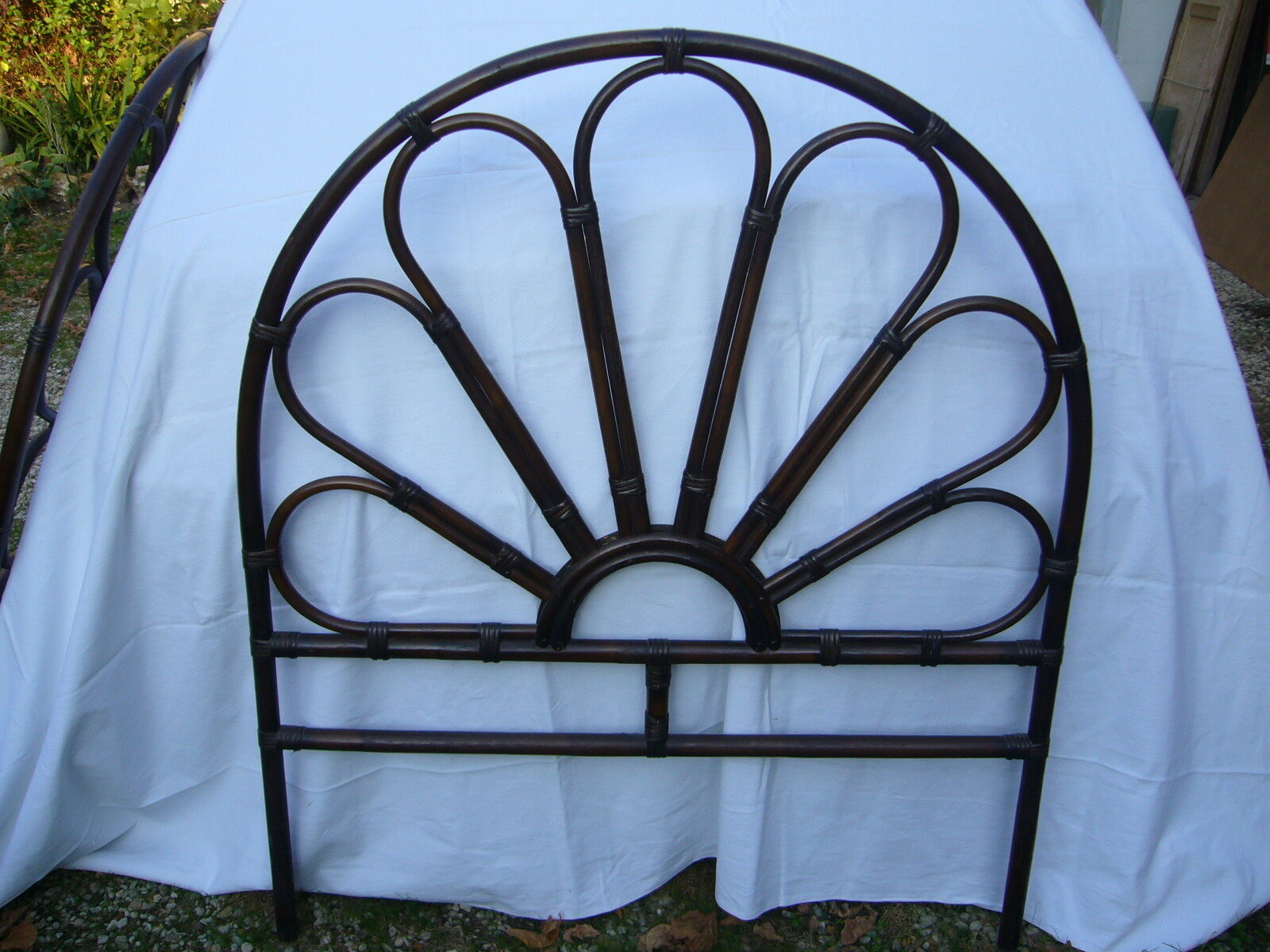 Head of bed rattan vintage (set of two)