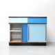 Willy Van Der Meeren, Blue Two-Tone Kitchen Cabinet for Tubax