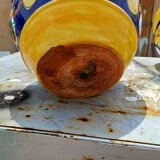 Pair of glazed terracotta planters
