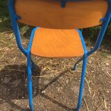 Lot of 11 school chairs from the 70