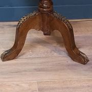 Table d'appoint en bois et marbre, France