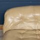 Italian 20thc beige "soriana" leather sofa by tobia scarpa for cassina