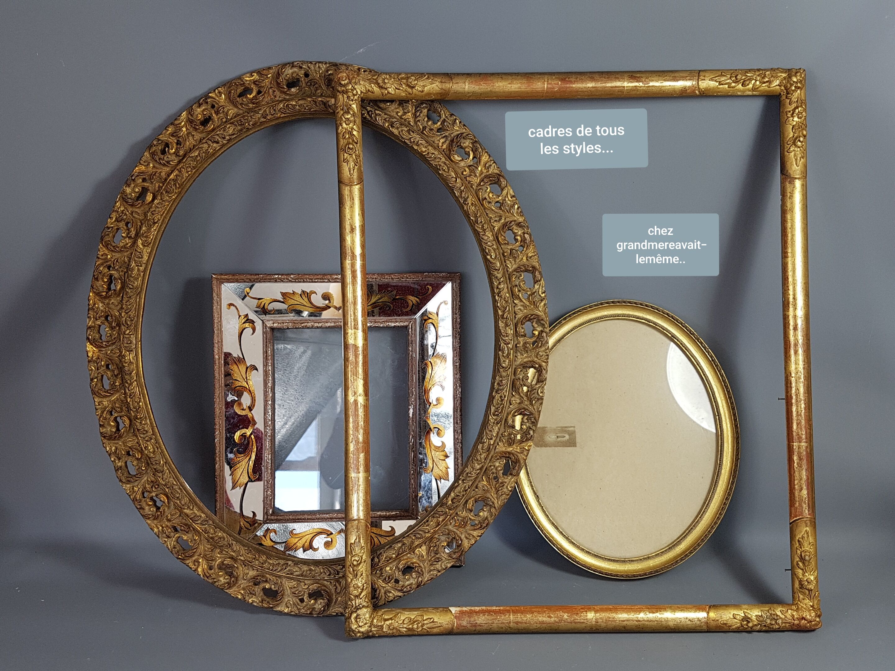 Venetian frame with parecloses around 1950 35x29
