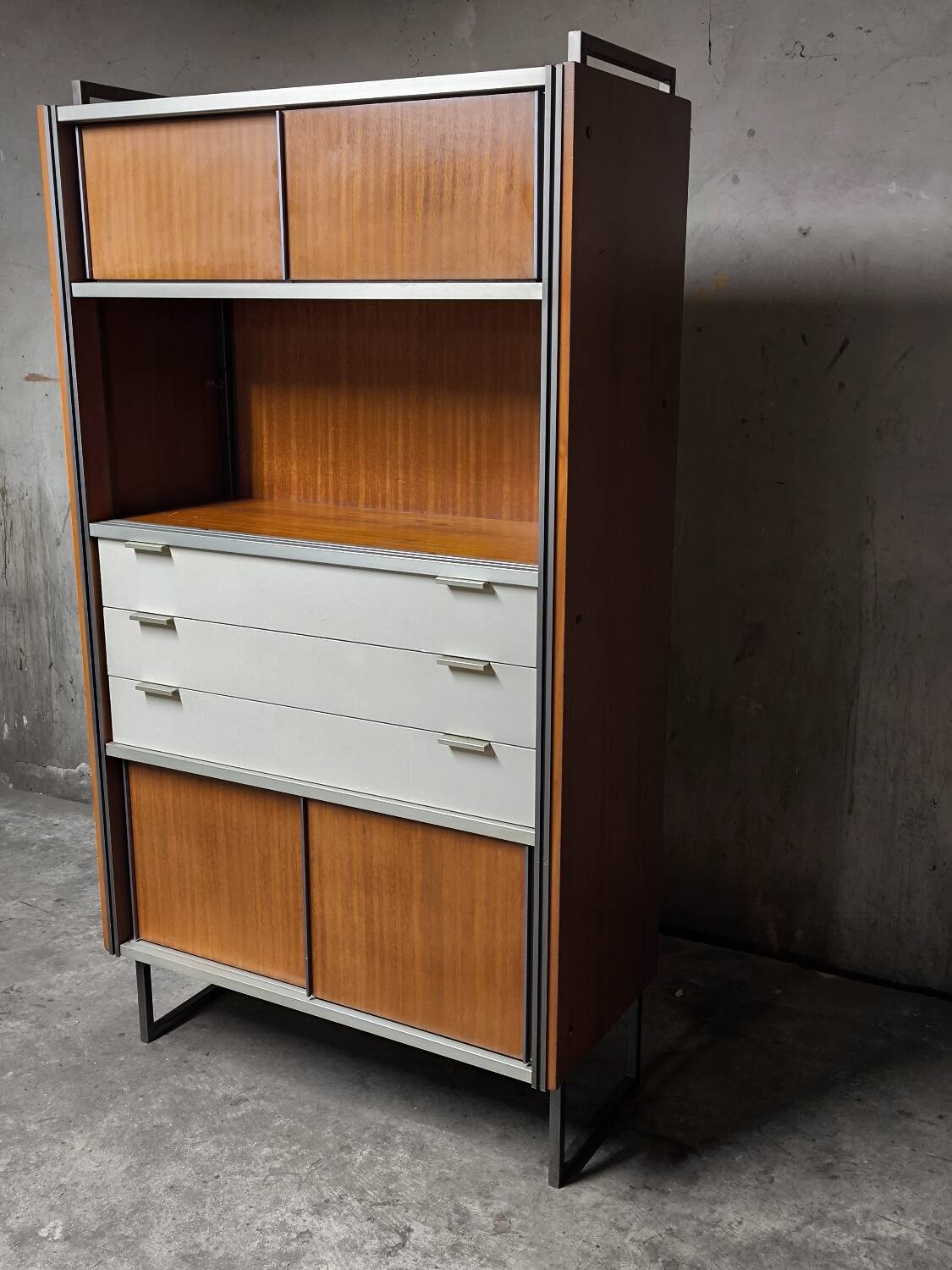 Vintage EFA bookcase and shelves by Georges Frydman