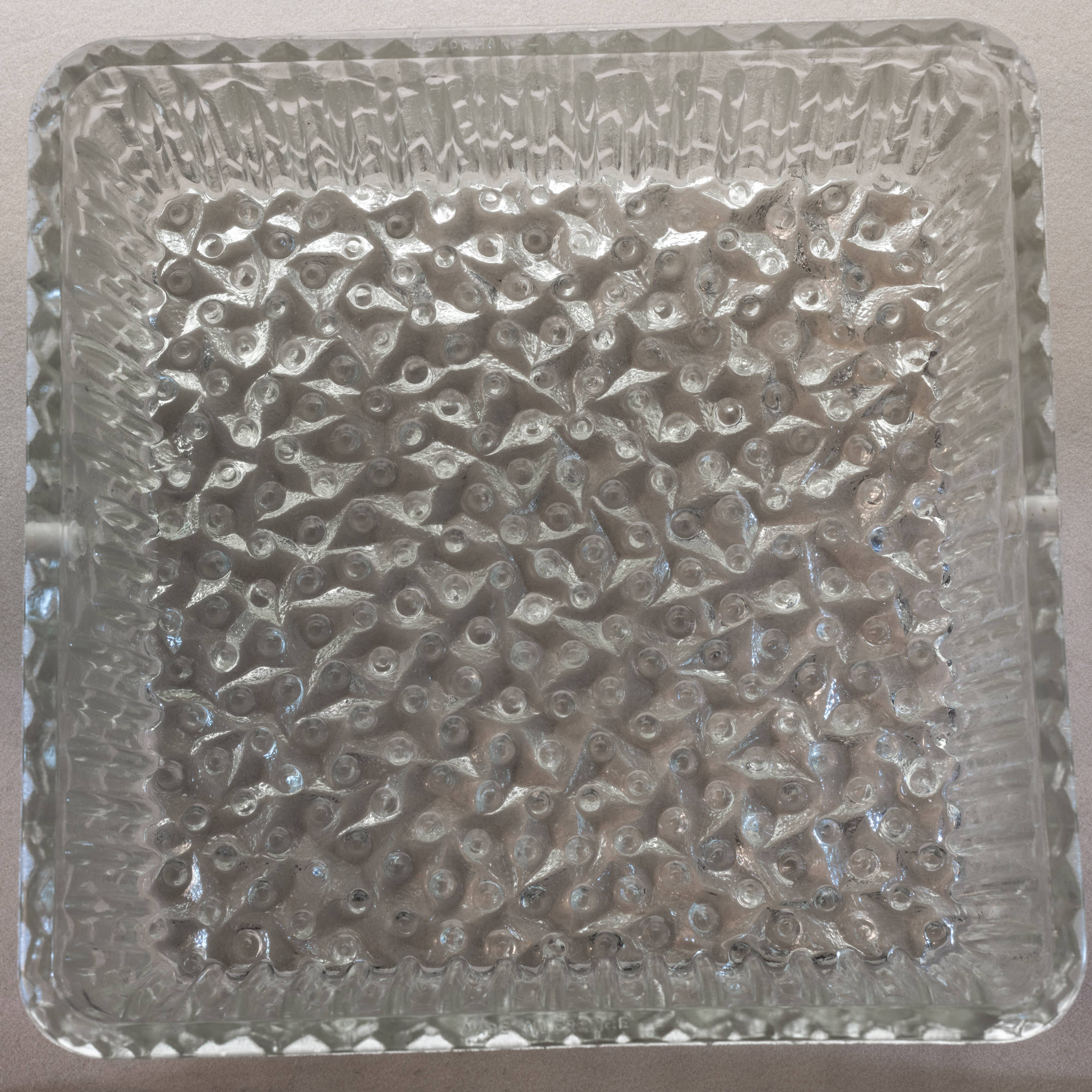 Set of 2 square wall or ceiling lights Holophane DC60