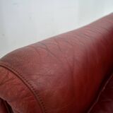 Pair of vintage leather armchairs , Czechoslovakia 1970s