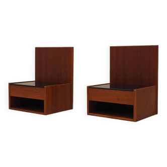 Set of hanging bedside cabinets, Danish design, 1960s, designer: Hans J. Wegner, manufacturer: Getam