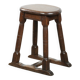 Antique Dutch oak stool from the early 19th century with a nice design