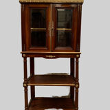 Napoleon III louis XVI style mahogany window and nineteenth century bronze gallery