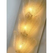 Luxury Venetian Scenographic Wall Sconces Whith Amber "Graniglia" Leaves Mu