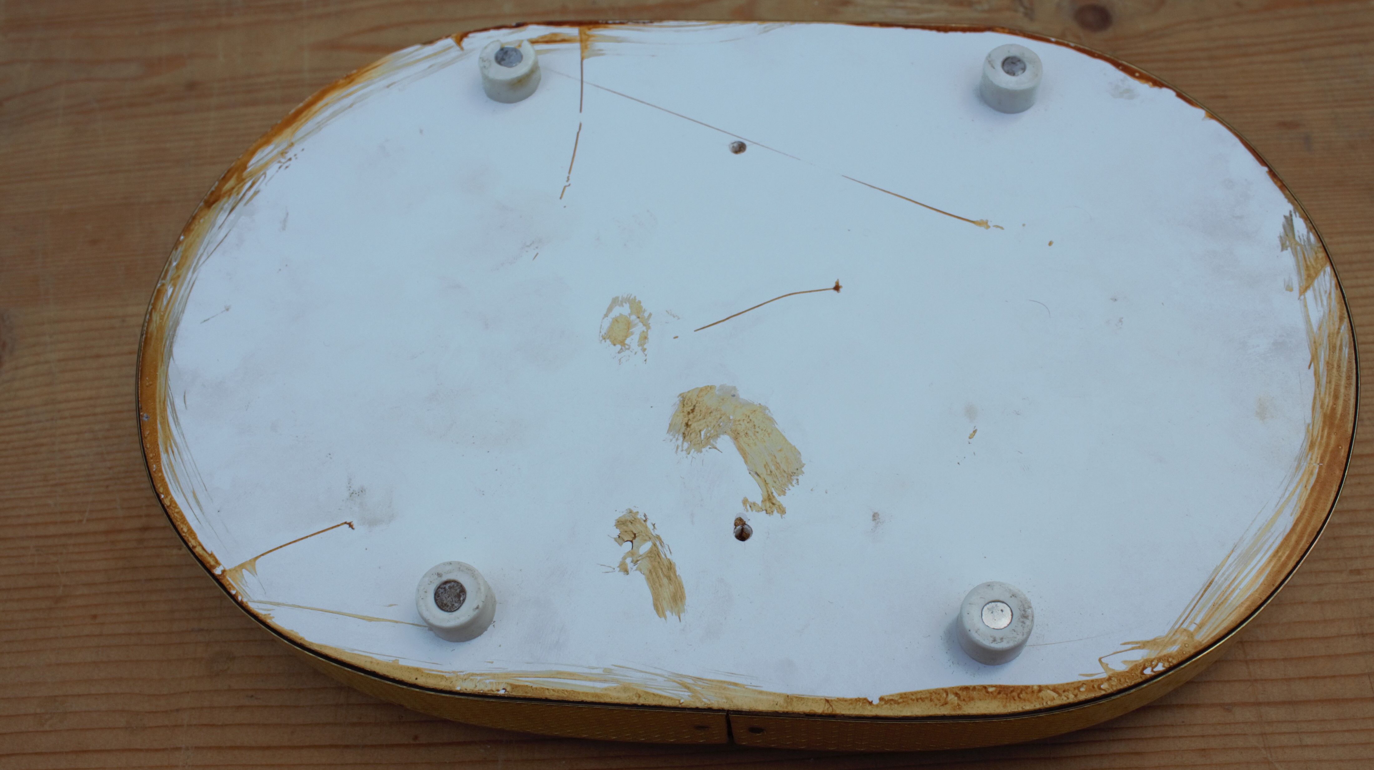 Oval wedding globe in glass 28 cm high