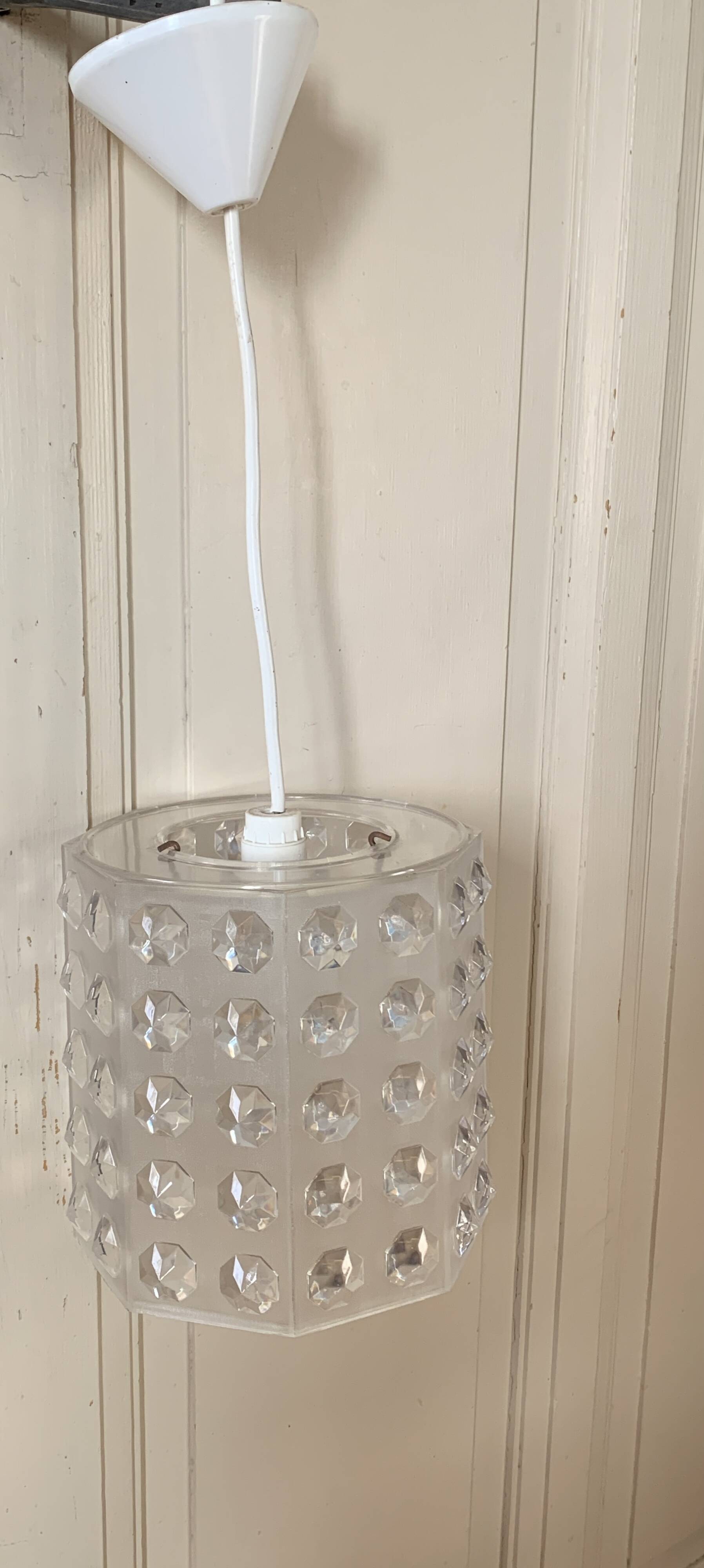 Vintage plexiglass pendant light