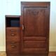 Asymmetrical vintage wardrobe 50s