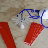 Cocktail Pendant by Henning Rehhof for Fog & Mørup in Red and White, 1970s