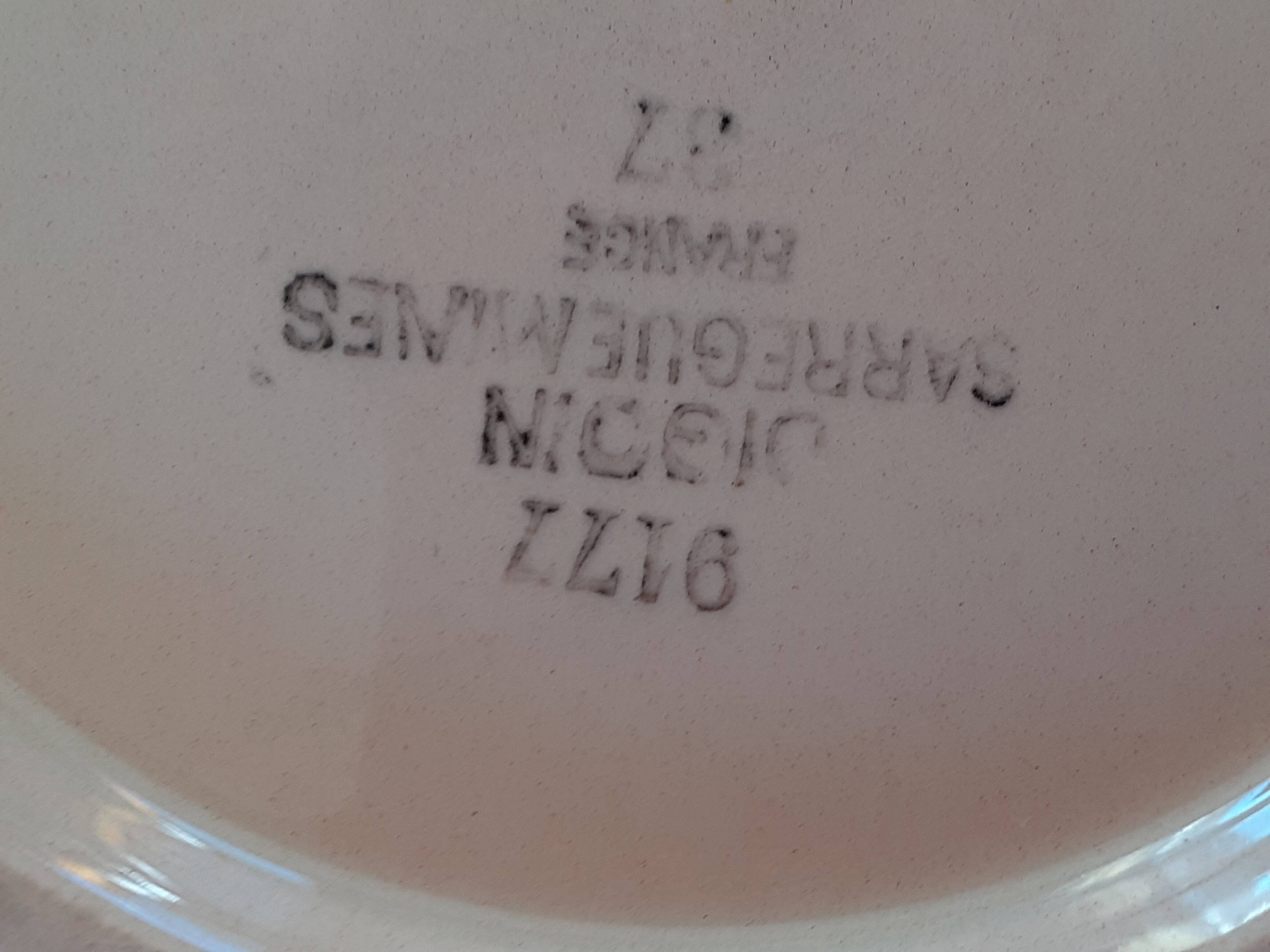 20 ceramic plates glazed by Digouin. Pink beige. Hand-painted.2 lots.