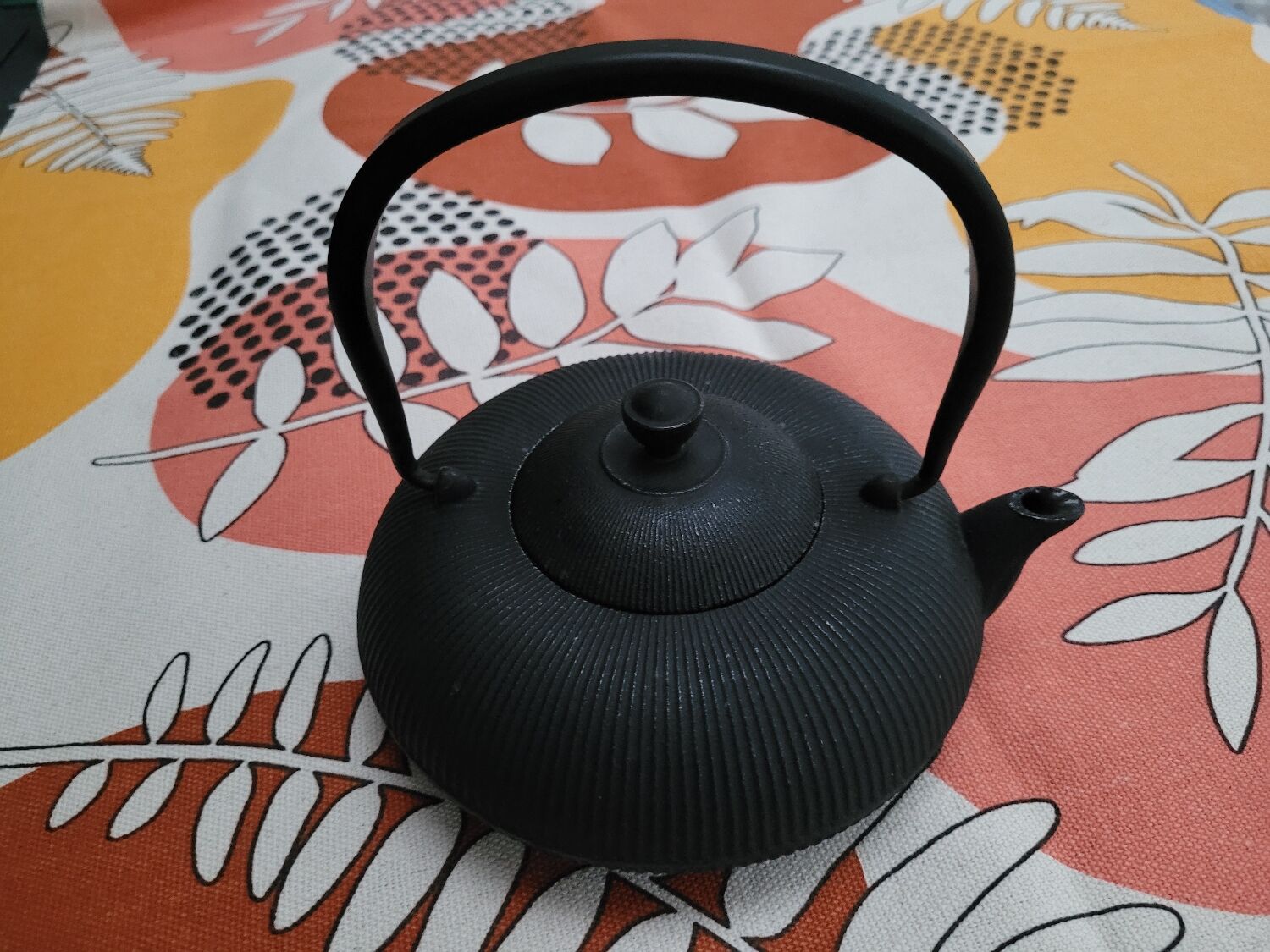 Cast iron teapot