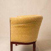Art Deco gondola armchair in mahogany and marquetry – 1930s