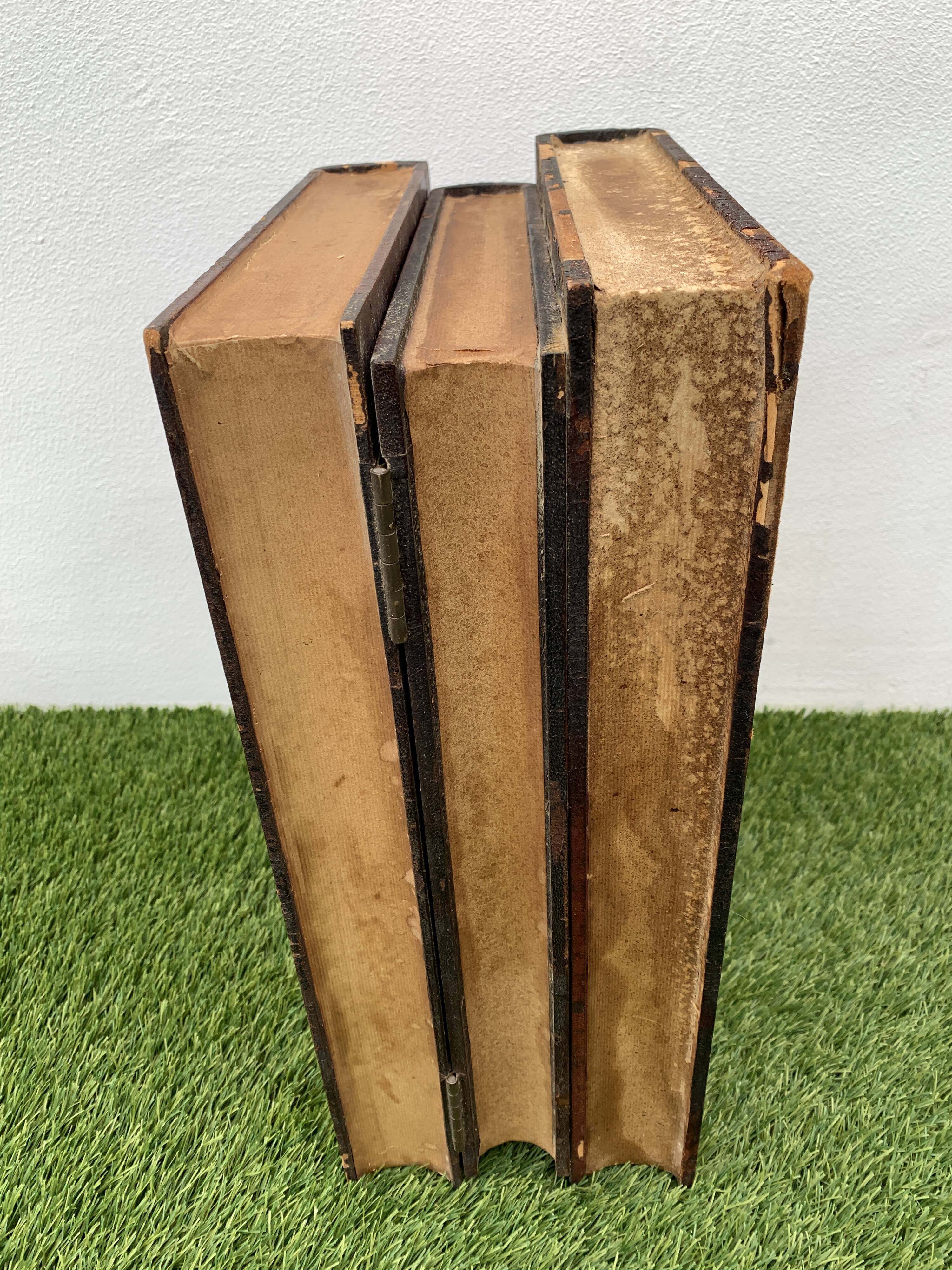 Trompe l'oeil storage box of old books, twentieth century