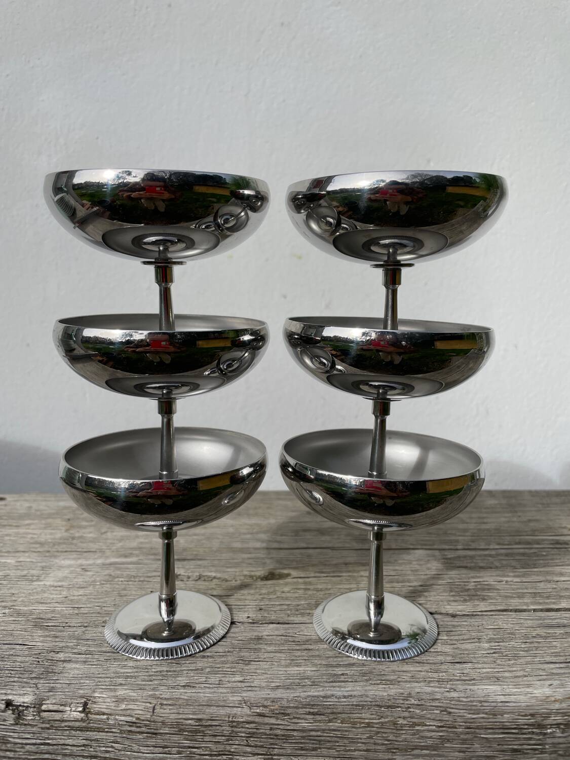 6 coupelles / coupes en inox Remy Letang