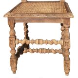 Set of 4 natural wood chairs, Henri II style