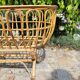 Vintage rattan crib