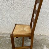 Set of 6 solid oak chairs