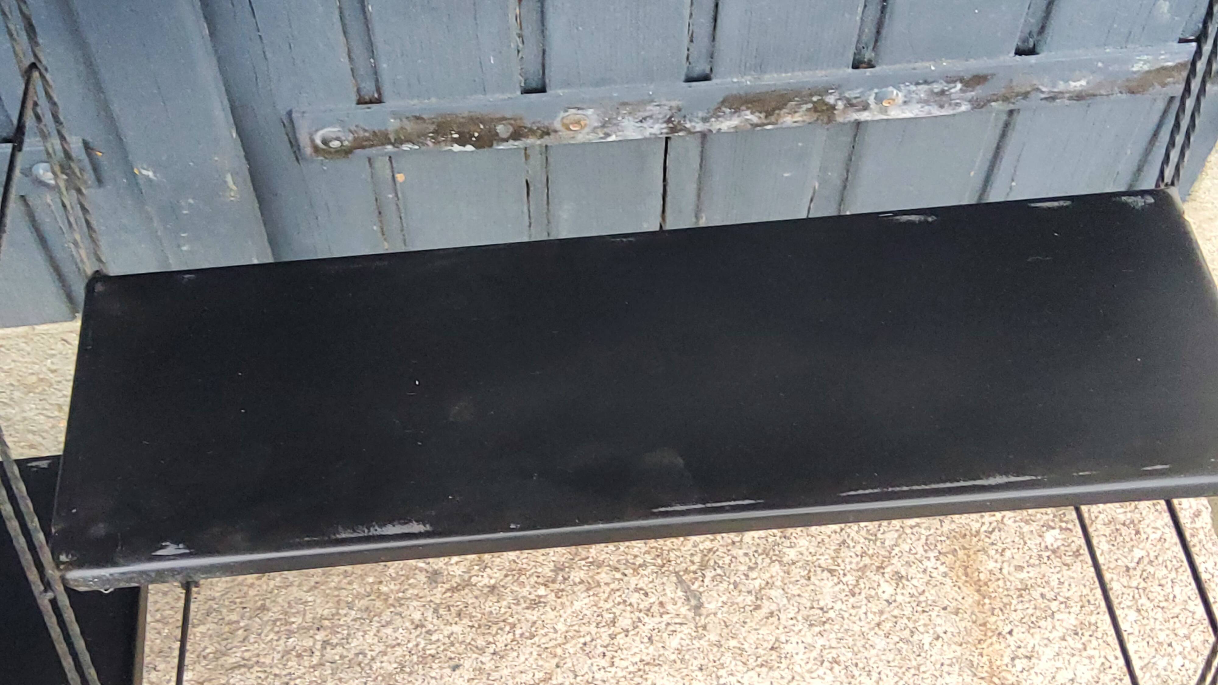 60s string wall shelf modular in black metal