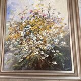 Tableau bouquet de fleurs champêtre