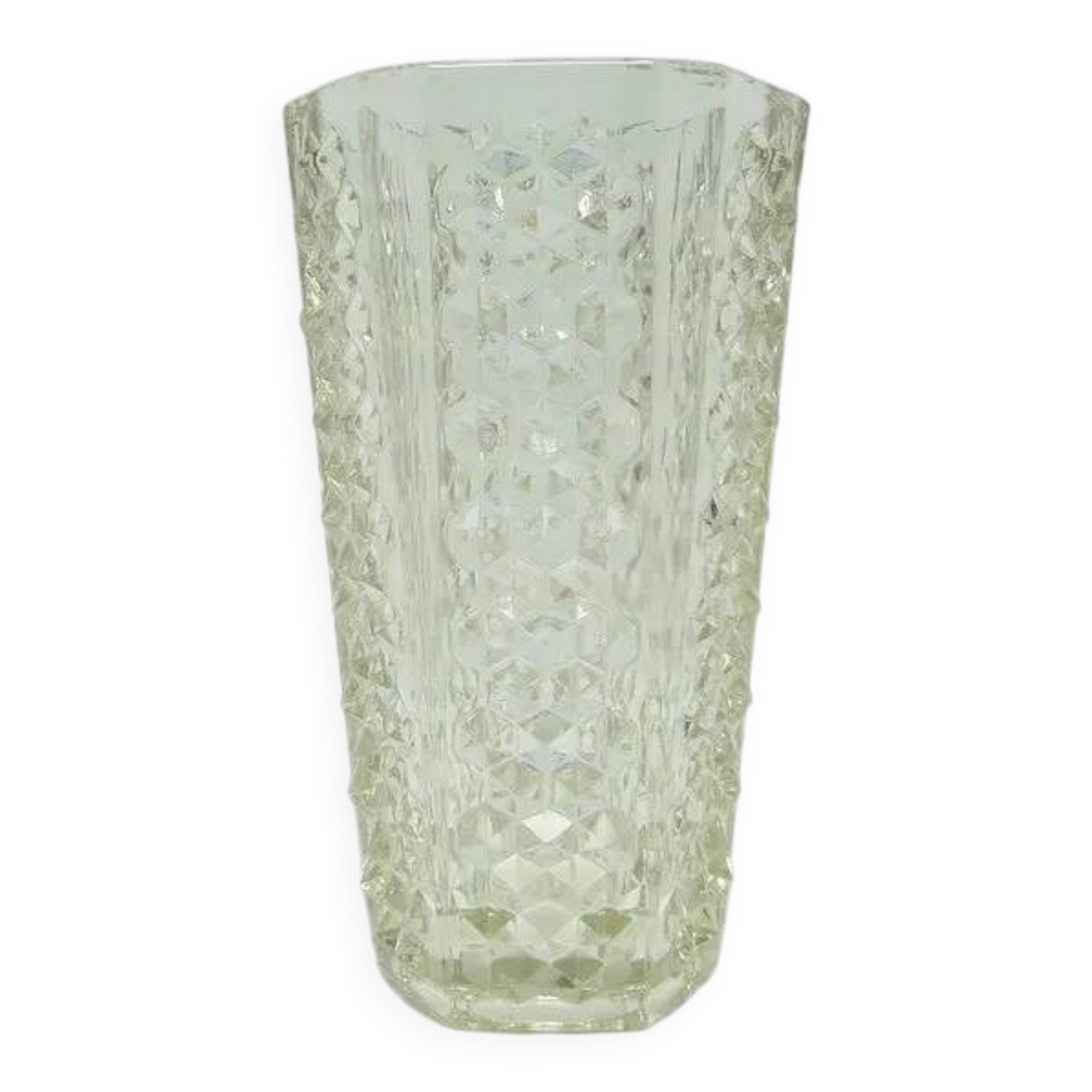 ACH Spike Vase, transparent glass, Ząbkowice, Poland, 1970s