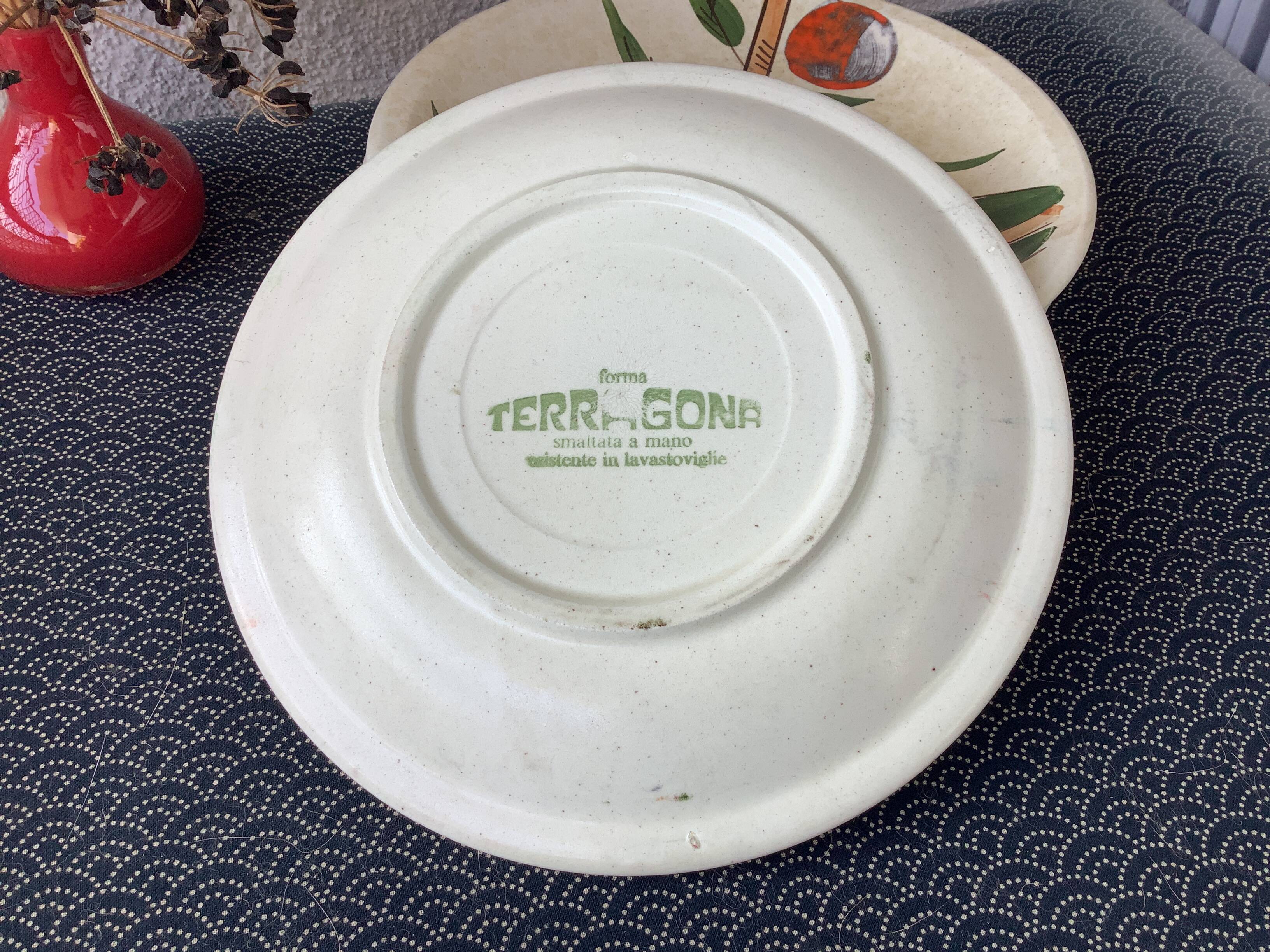 6 ceramic plates, Terragona model, San Marciano, Italy, 1970