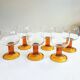 70's Amber Wine Glasses