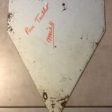 Tôle plaque peinte ancienne " chasse gardée "