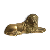 Brass lion paperweight