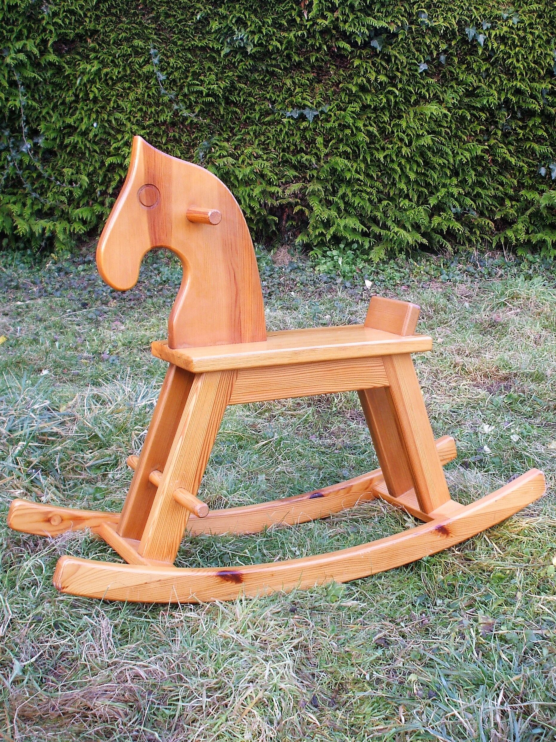 Pine rocking horse