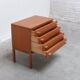 Commode suédoise en teck avec poignées en métal, années 1970