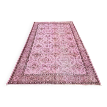 Oushak Turkish Pink Vintage Rug sku 1083