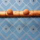 Vintage wood coat rack bamboo pattern