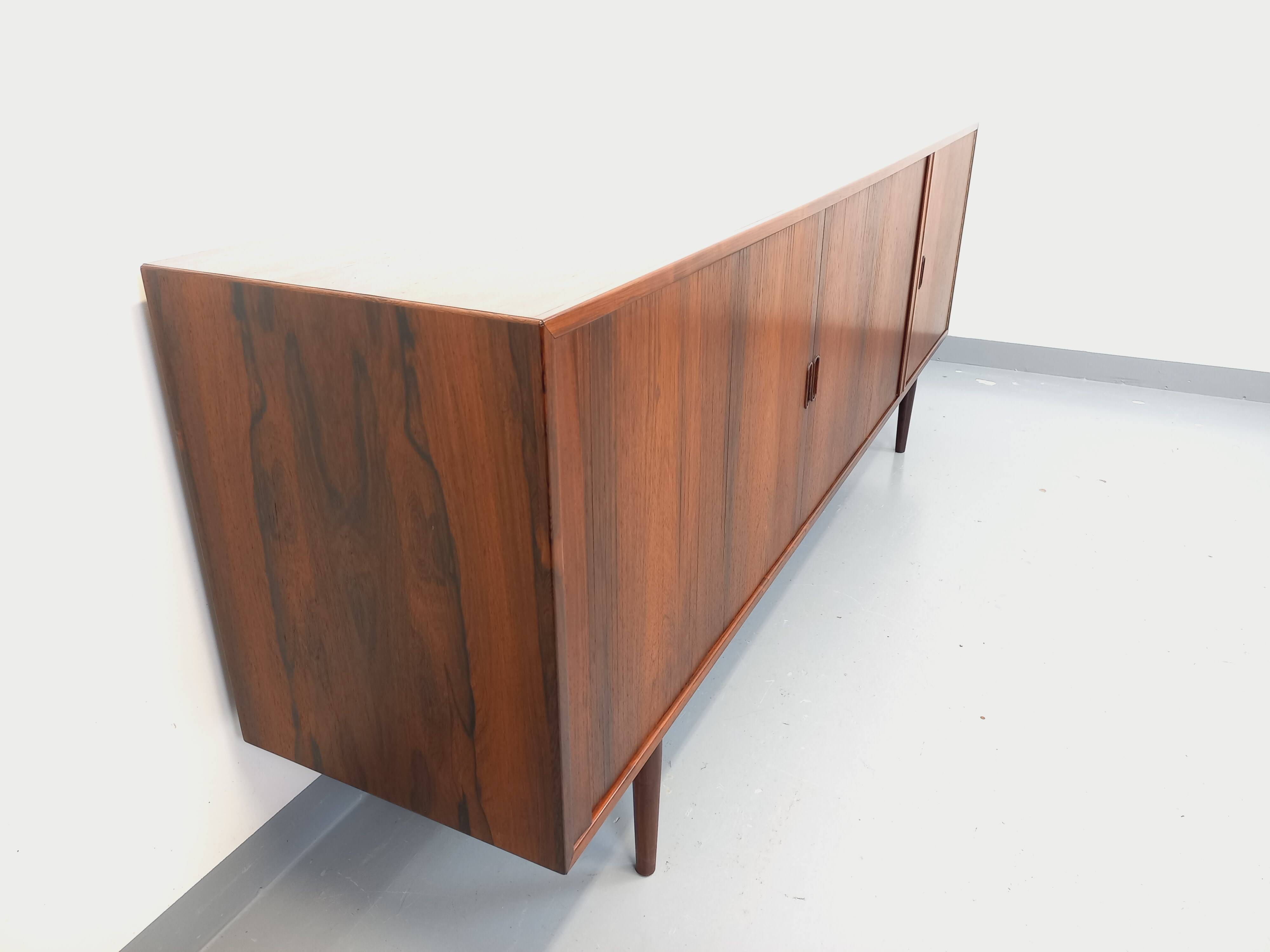 Vintage Scandinavian enfilade by Danish designer Arne Vodder in rosewood.
