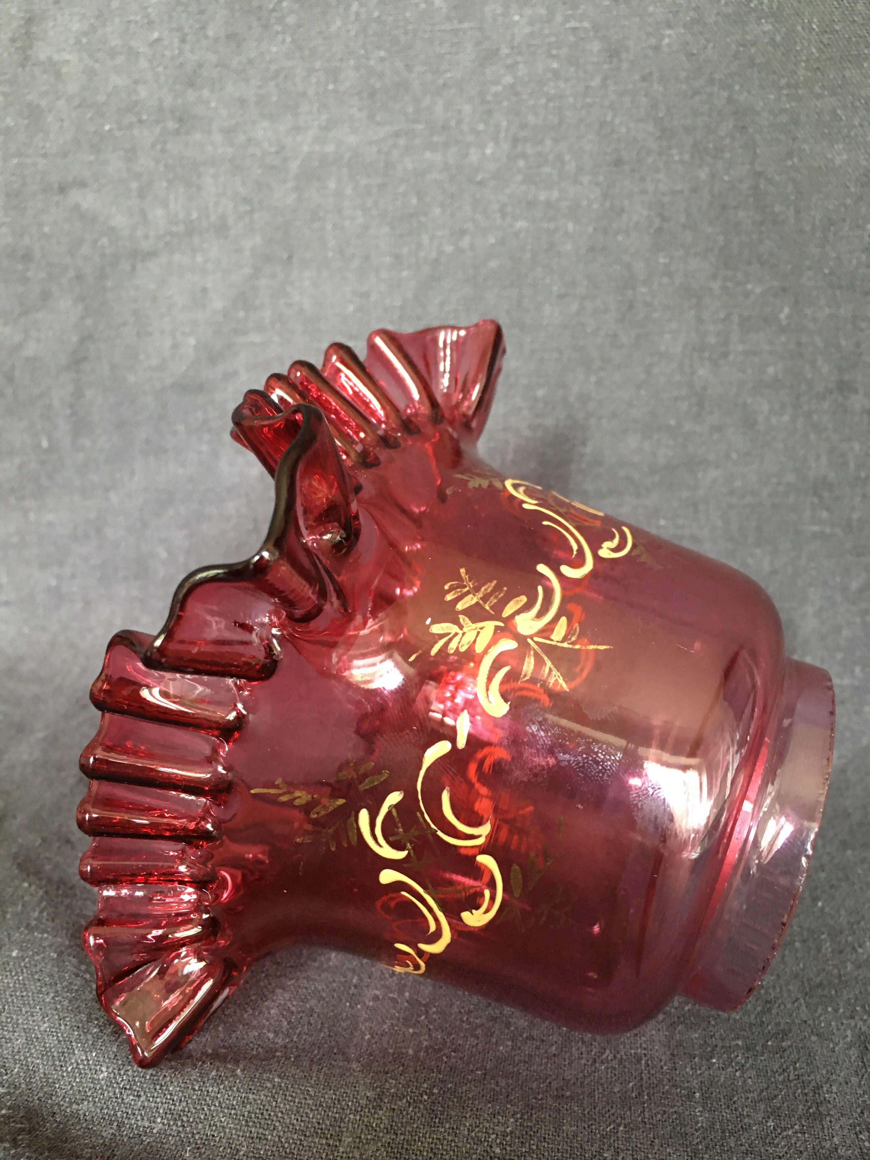 Enamelled red tulips