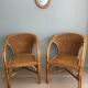 Pair of rattan armchairs from the 60s