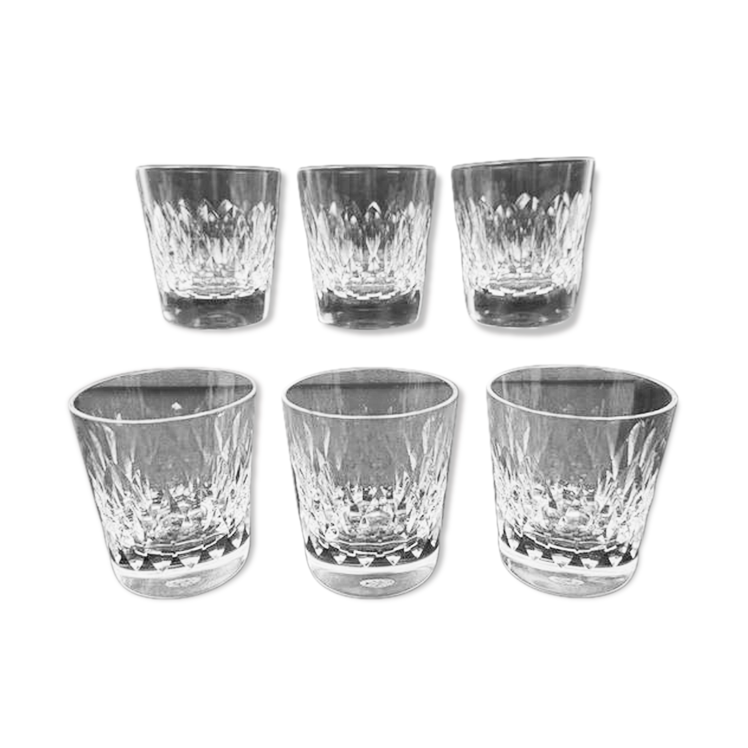 Baccarat, set of 6 Armagnac whisky glasses