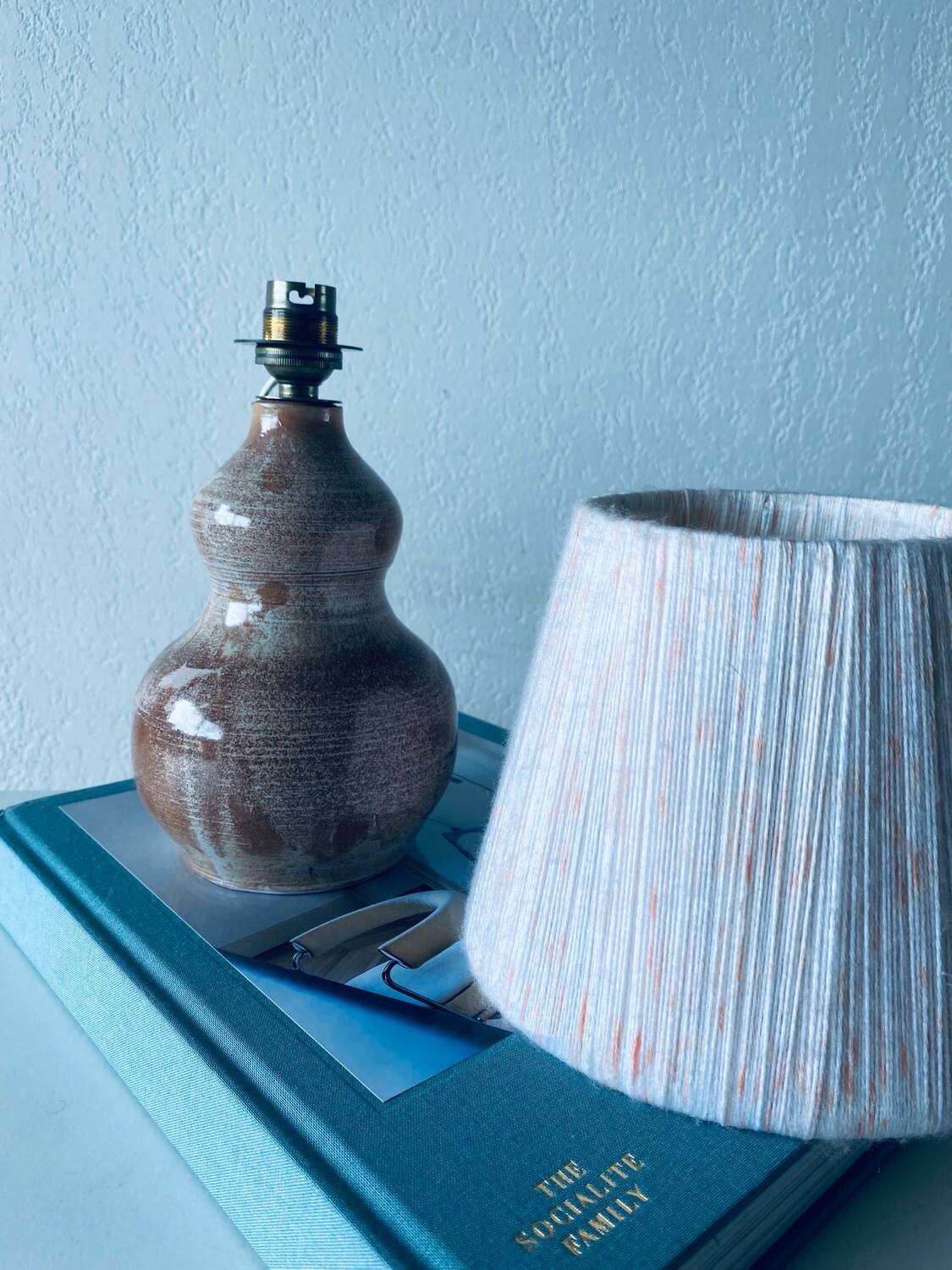 Vintage ceramic lamp signed