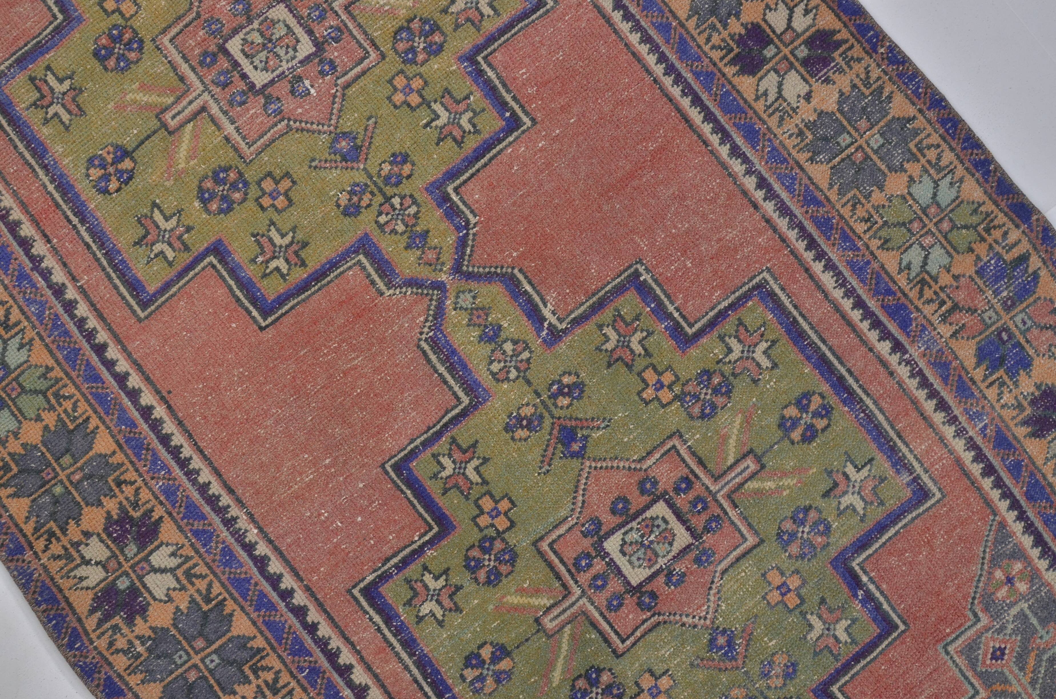 Handknotted Oushak Vintage Runner sku 2552