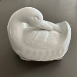 Beurrier cygne en porcelaine