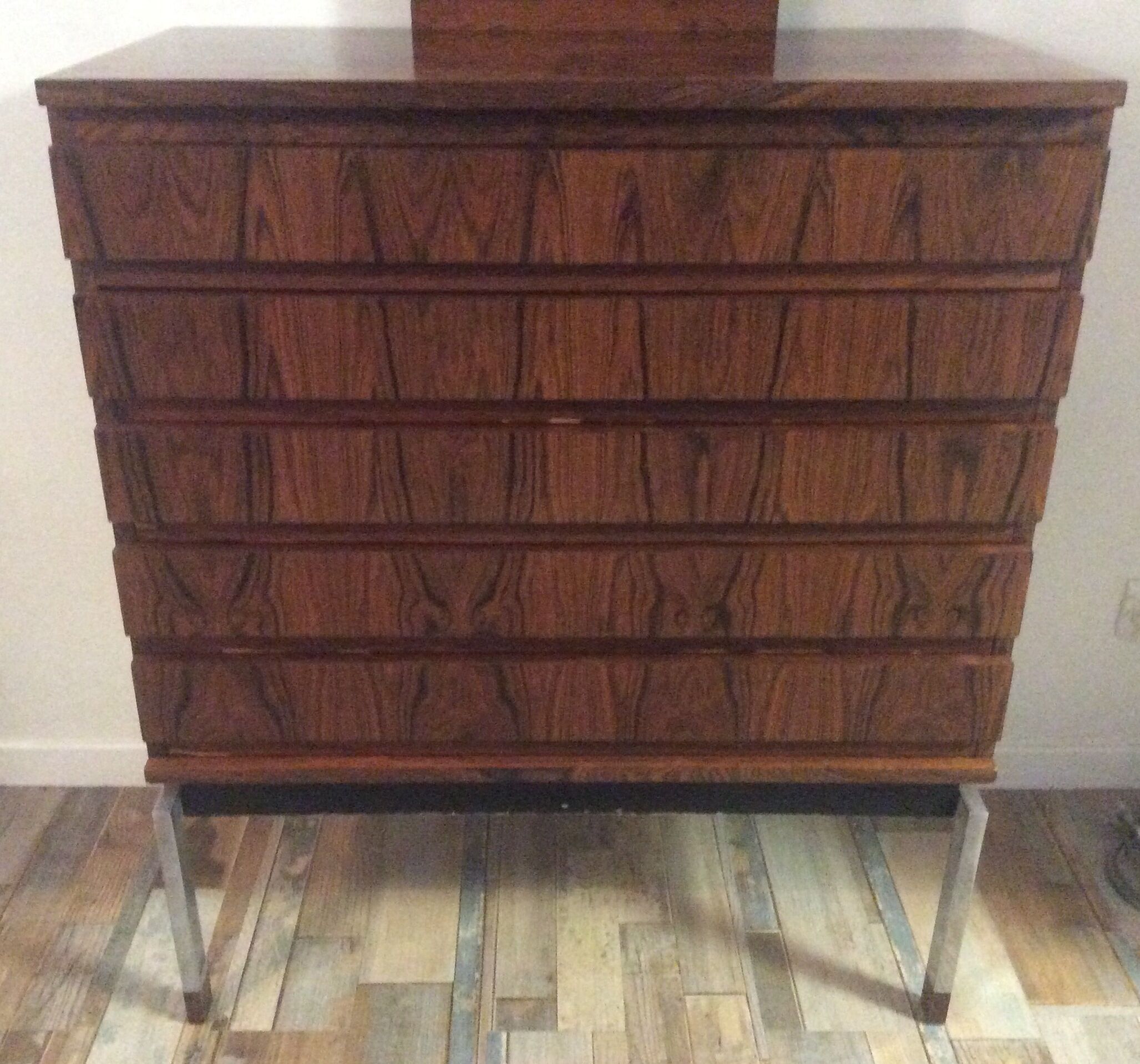 Ensemble Werner Wolfer commode et miroir vintage des années 60