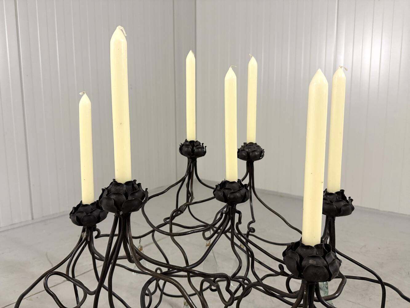 Large brutalist candalabra candle holder 1980’s