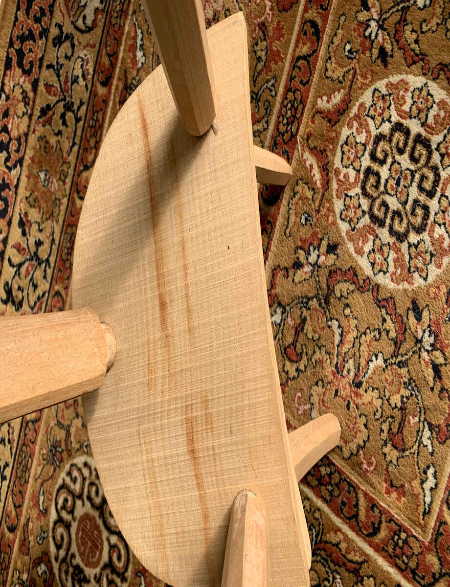 Paire de tabourets  bois brut